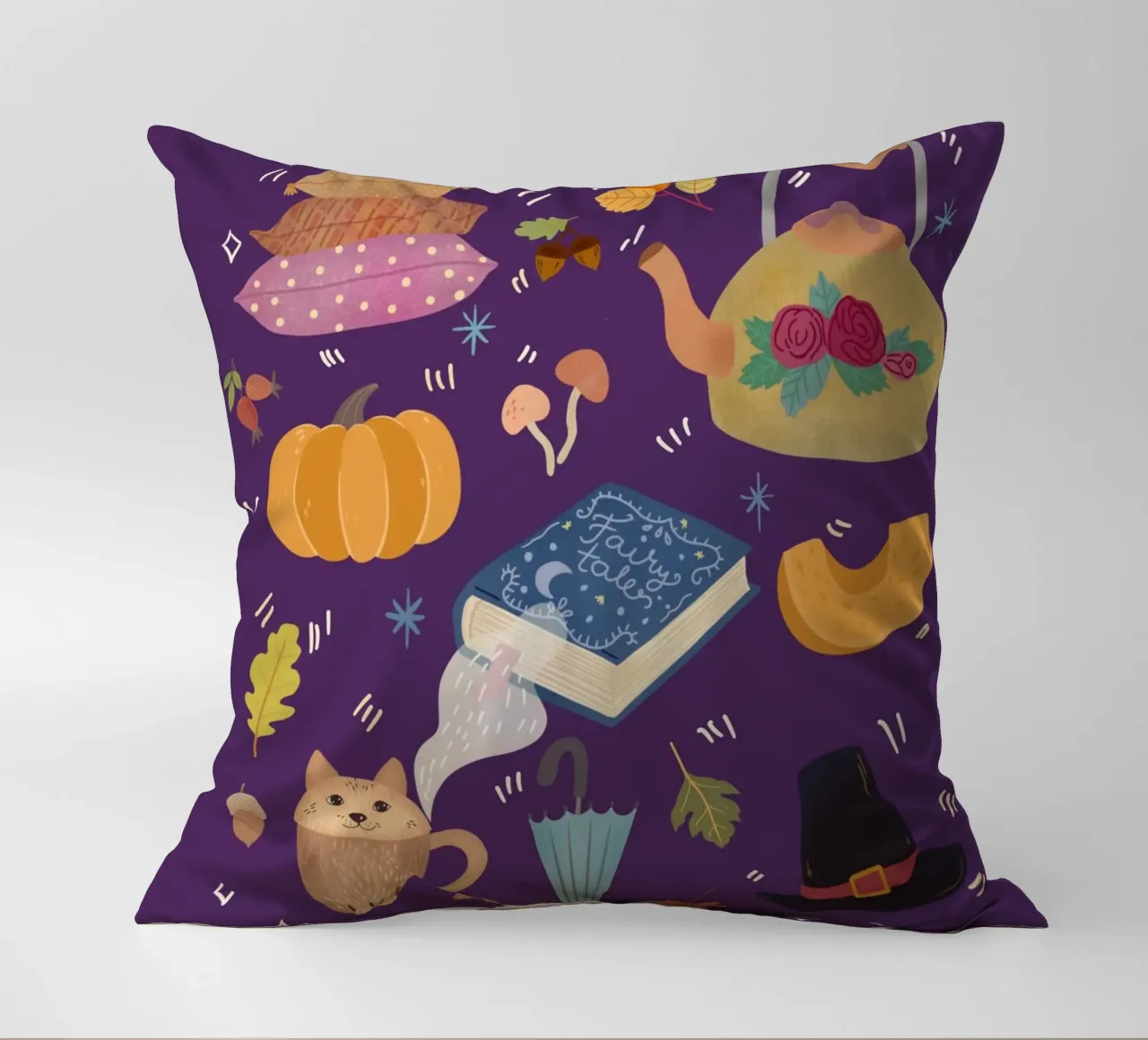 Cozy Autumn Icons cuscino da Taika Tori Art