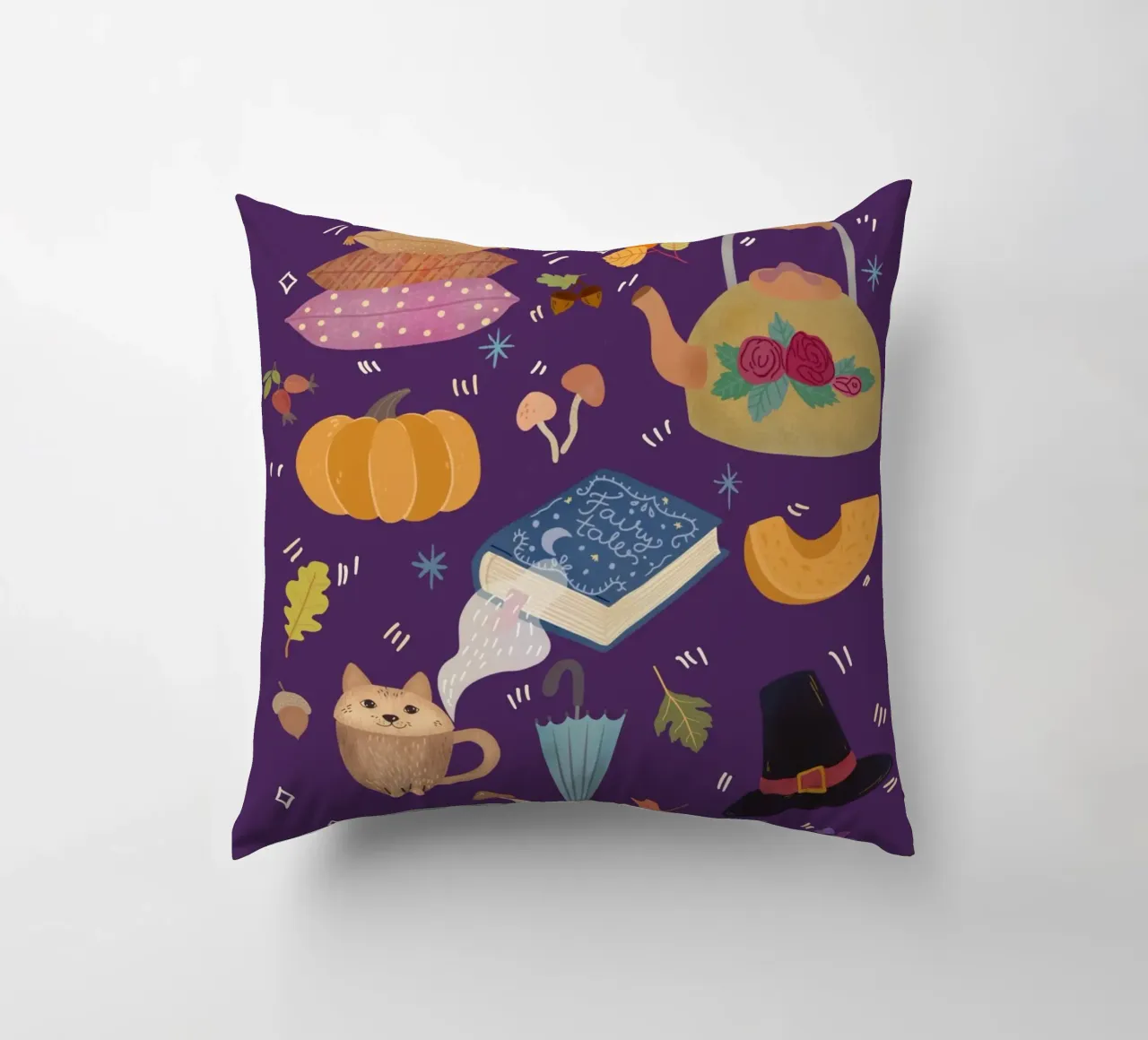 Cozy Autumn Icons cuscino da Taika Tori Art