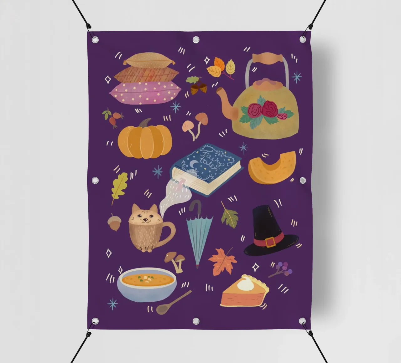 Cozy Autumn Icons telo in pvc da Taika Tori Art