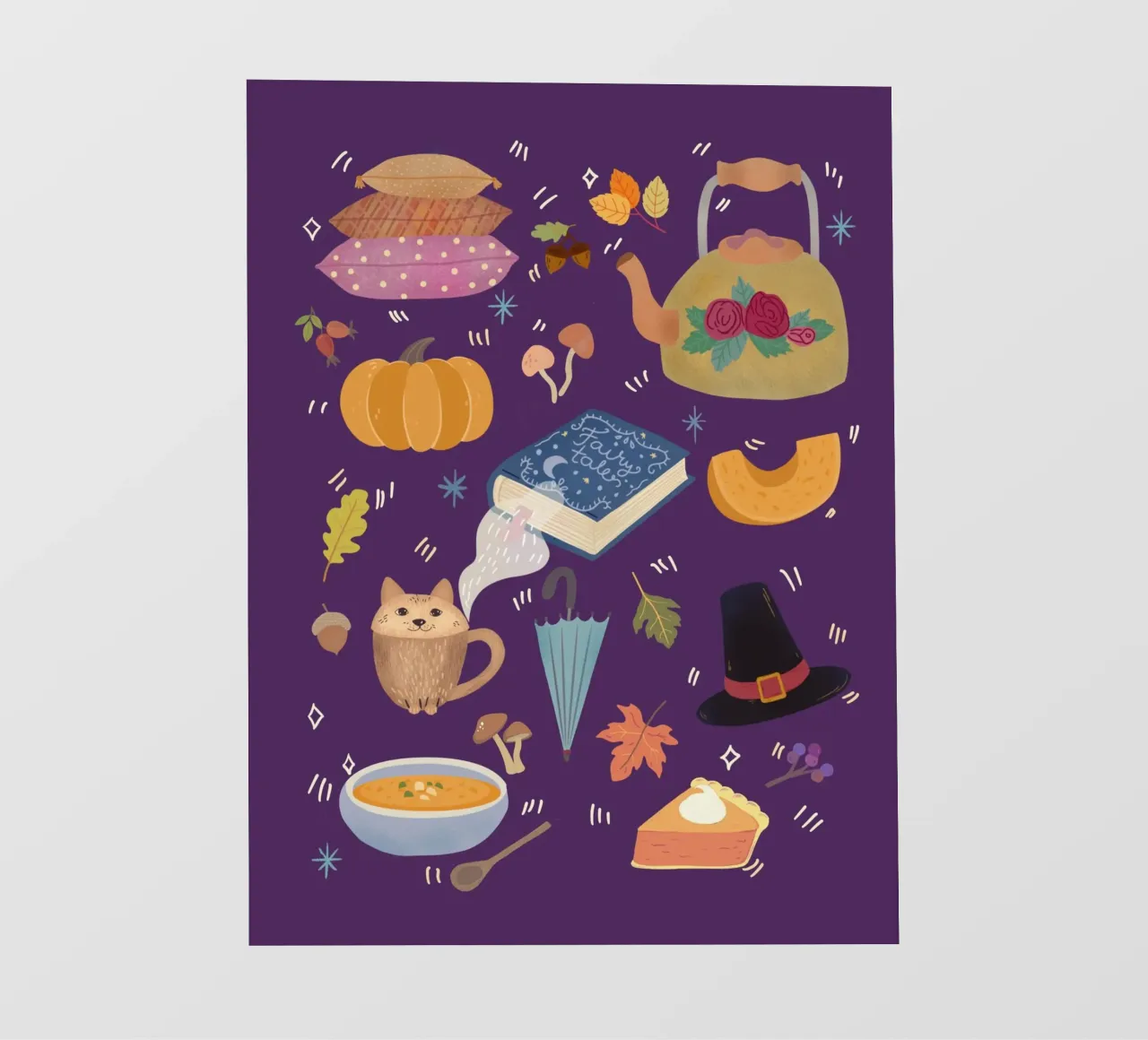 Cozy Autumn Icons telo in pvc da Taika Tori Art