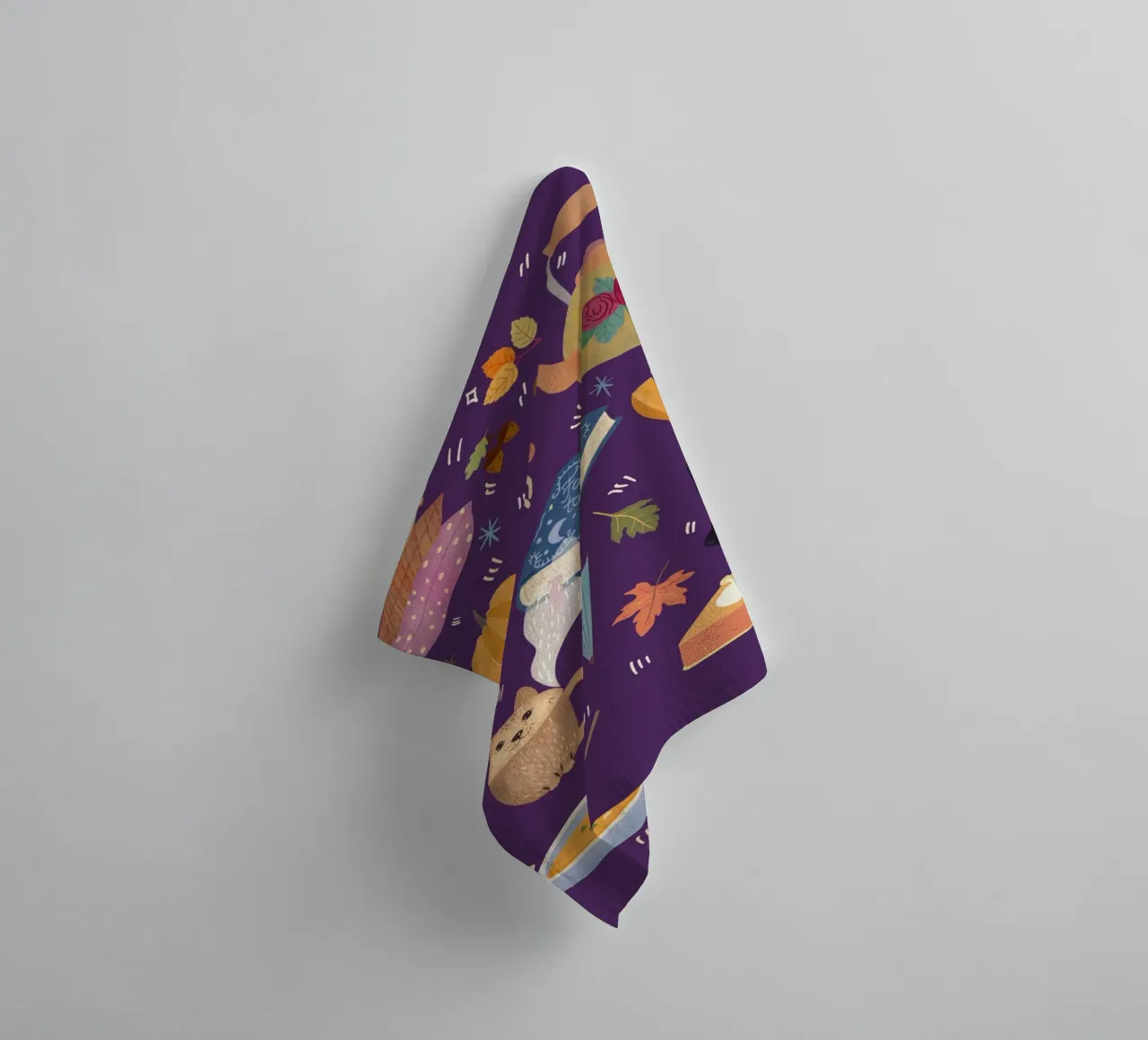 Cozy Autumn Icons asciugamano da bagno da Taika Tori Art