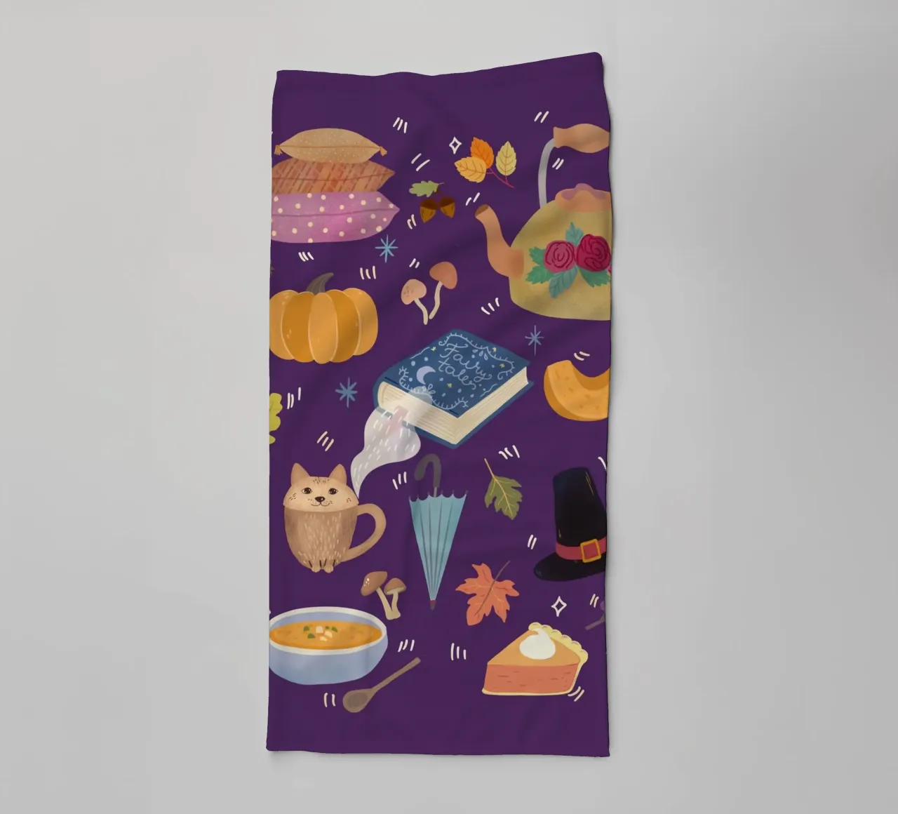 Cozy Autumn Icons asciugamano da bagno da Taika Tori Art
