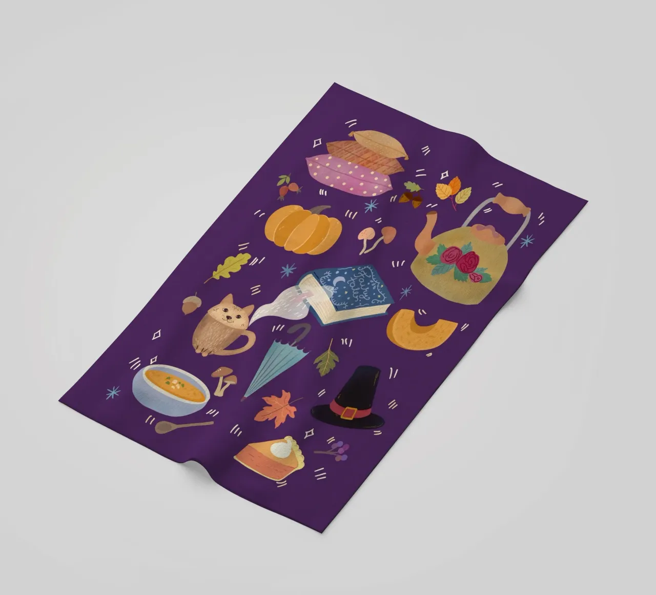 Cozy Autumn Icons telo mare da Taika Tori Art