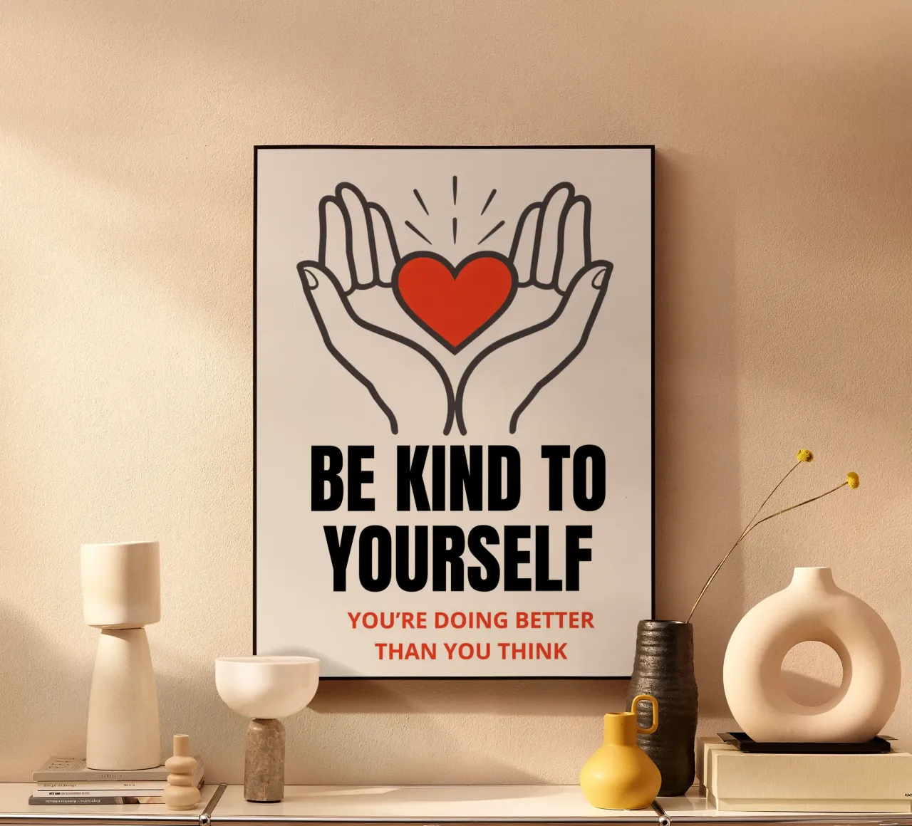 Be kind to yourself plexiglass da artshop