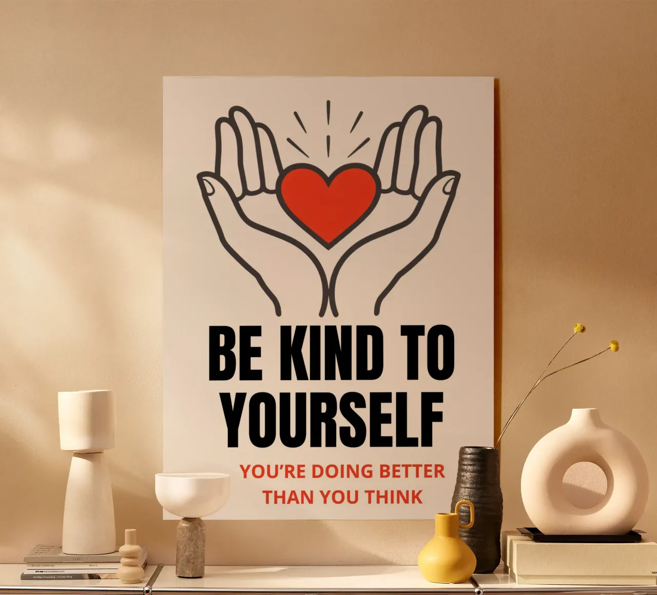 Be kind to yourself plexiglass da artshop