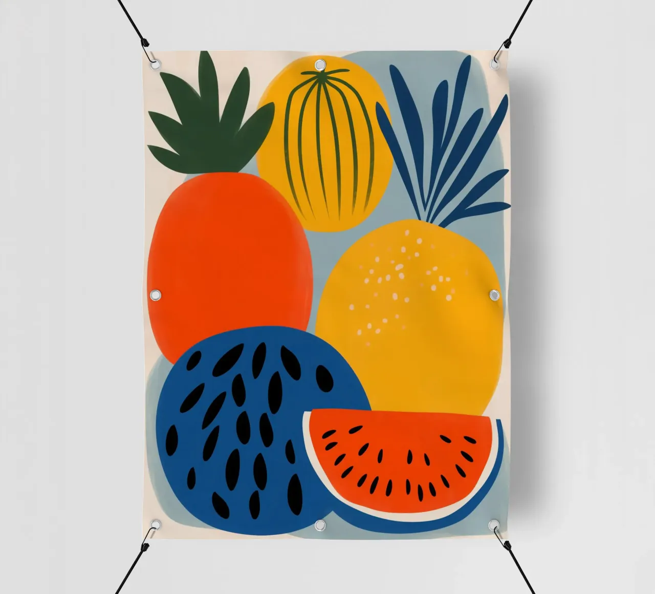Frutta fresca colorata | Design scandinavo telo in pvc da Autofocus