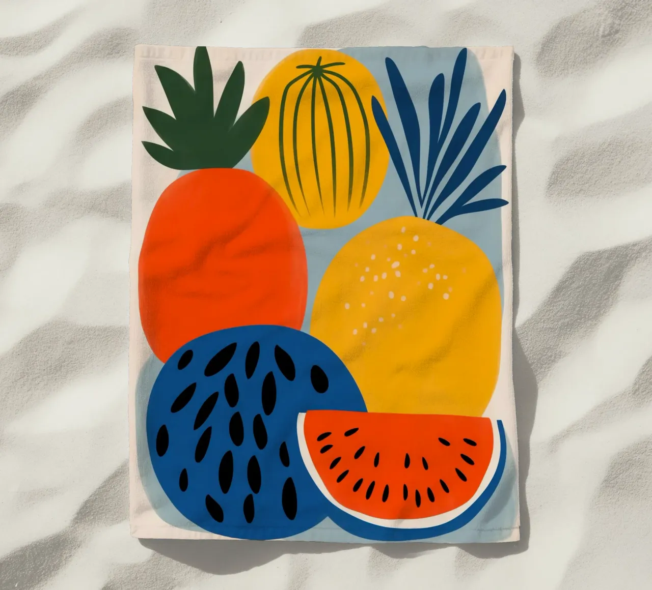 Frutta fresca colorata | Design scandinavo telo mare da Autofocus