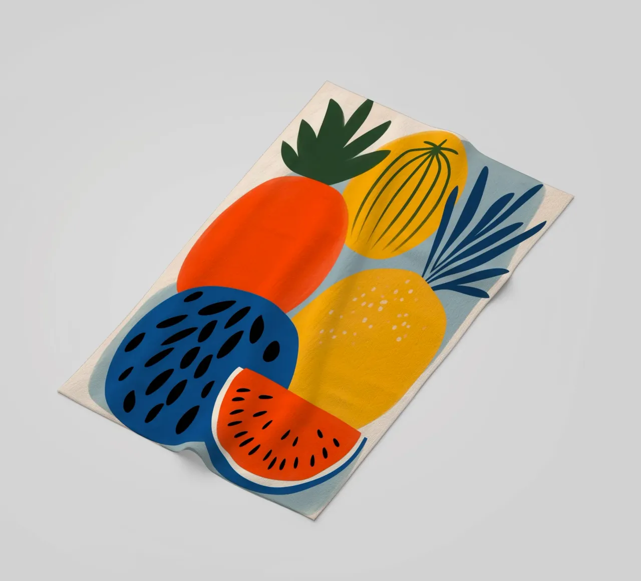 Frutta fresca colorata | Design scandinavo telo mare da Autofocus