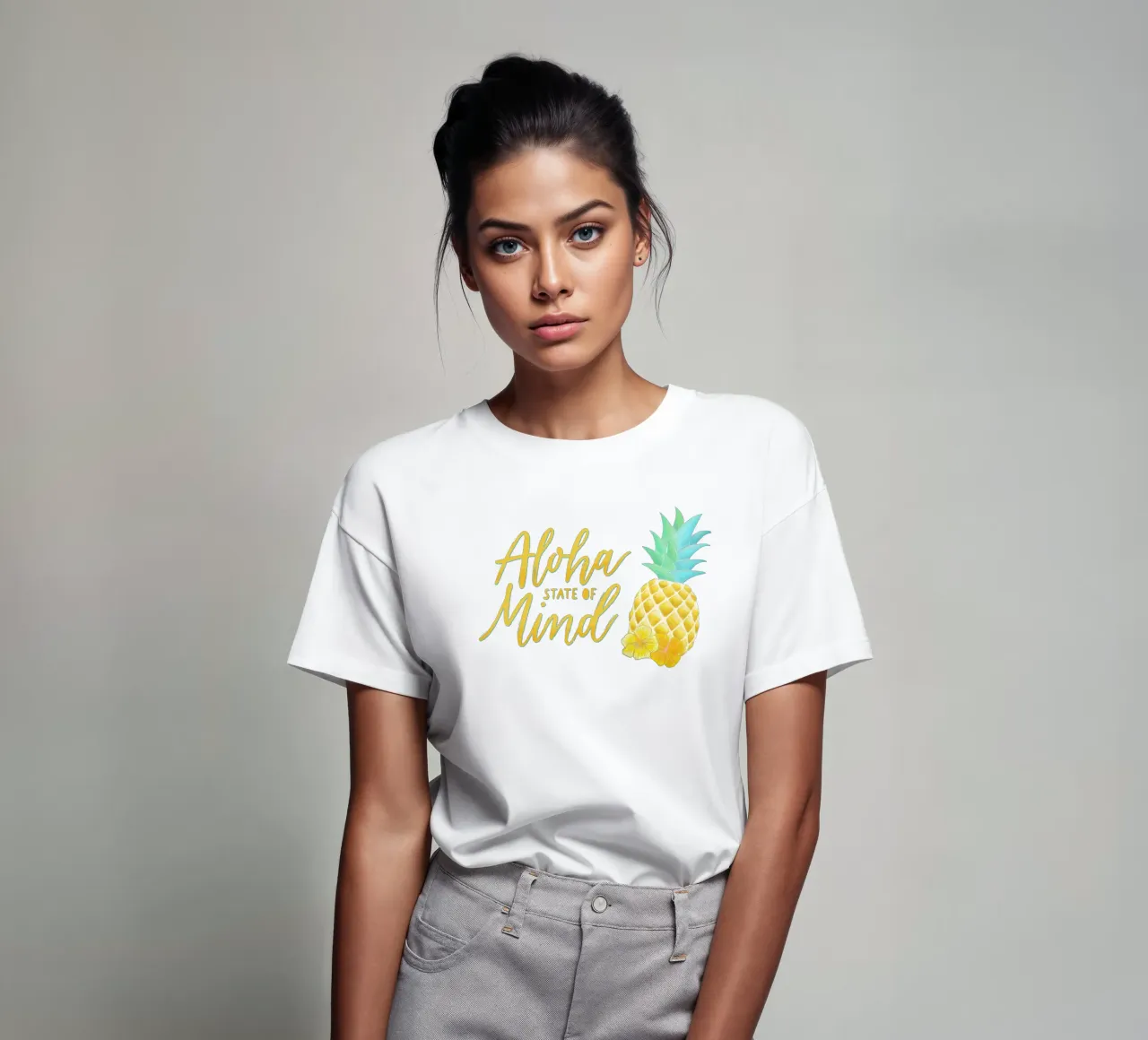Stato d'animo Aloha t-shirt da CalliLetters