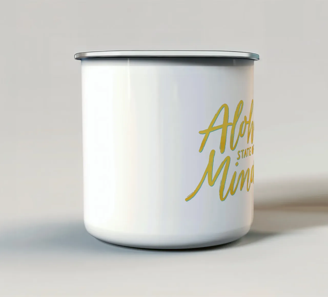Stato d'animo Aloha tazza in smalto da CalliLetters