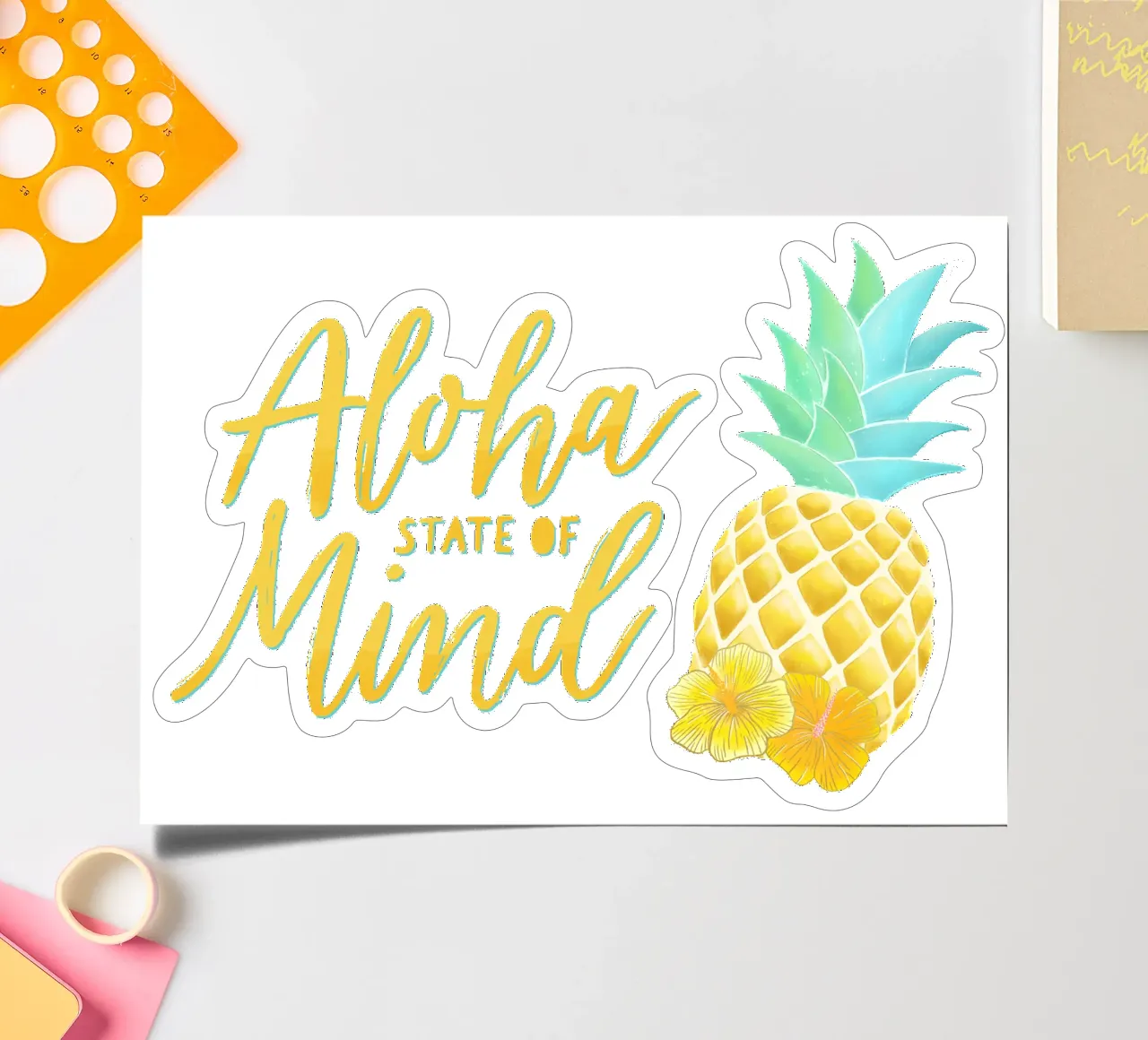 Aloha State of Mind sticker sheet by CalliLetters