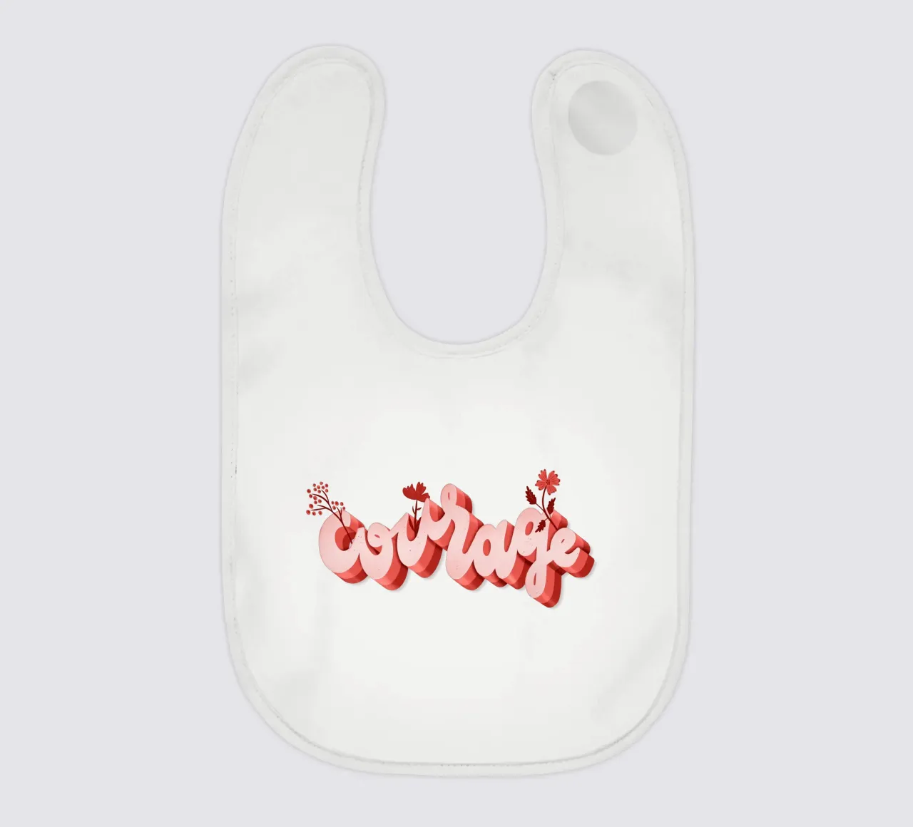 Courage baby bib by nicigabrieldesigns