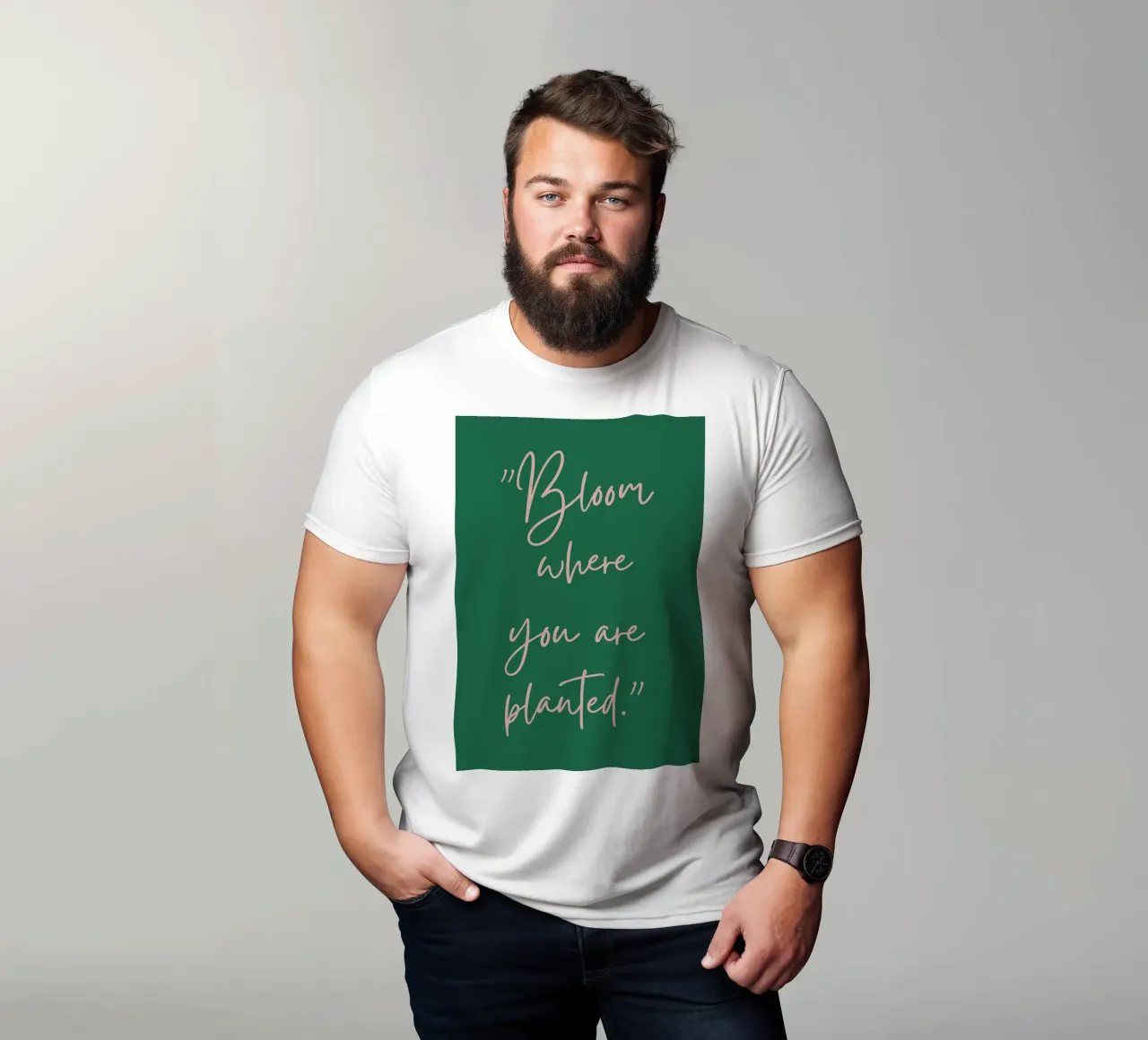 Bloom Where You Are Planted Inspirational Zitat T-Shirt von The Art Club