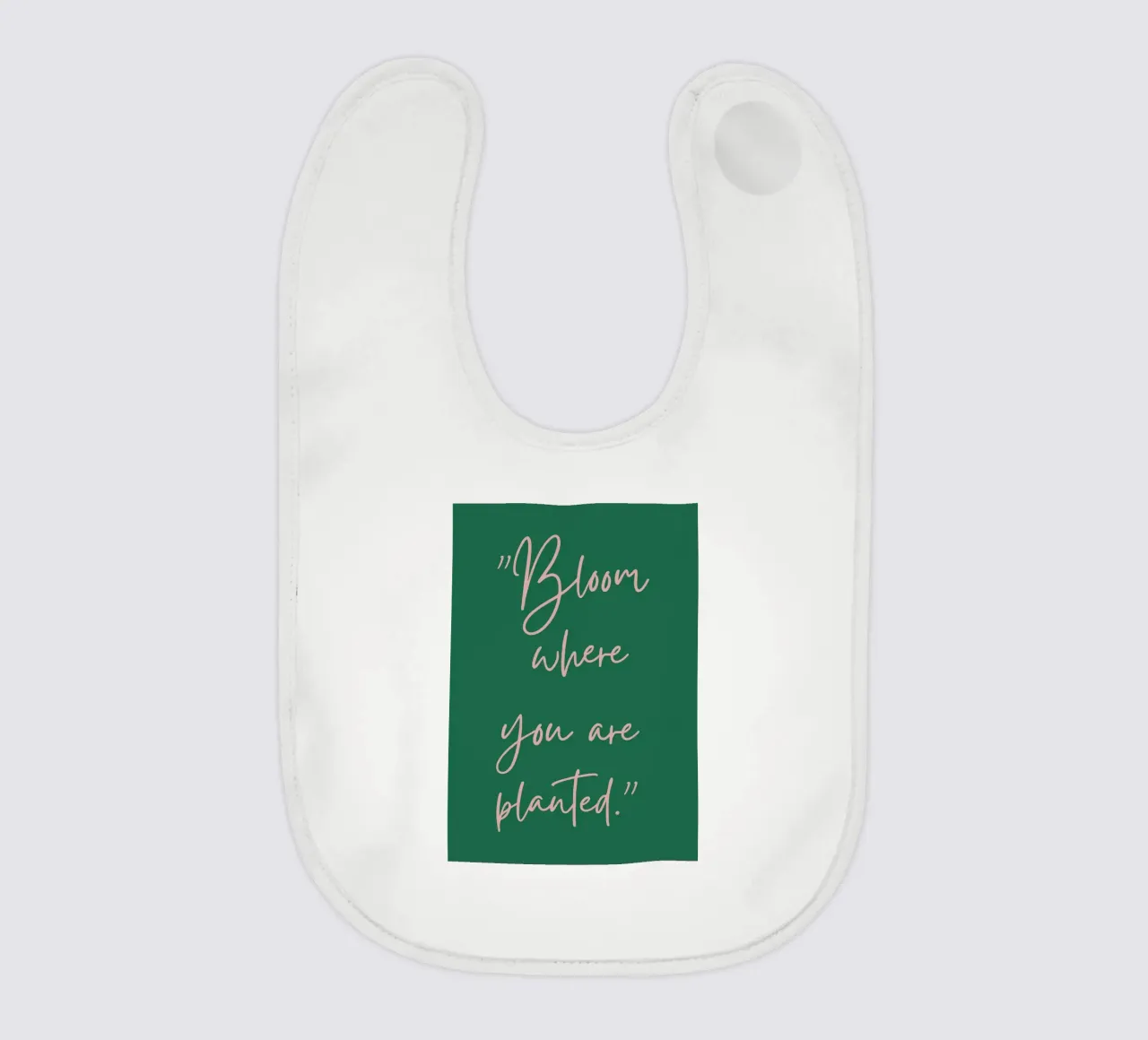 Sbocciare dove si è piantati Citazione ispirazionale bavaglino da The Art Club