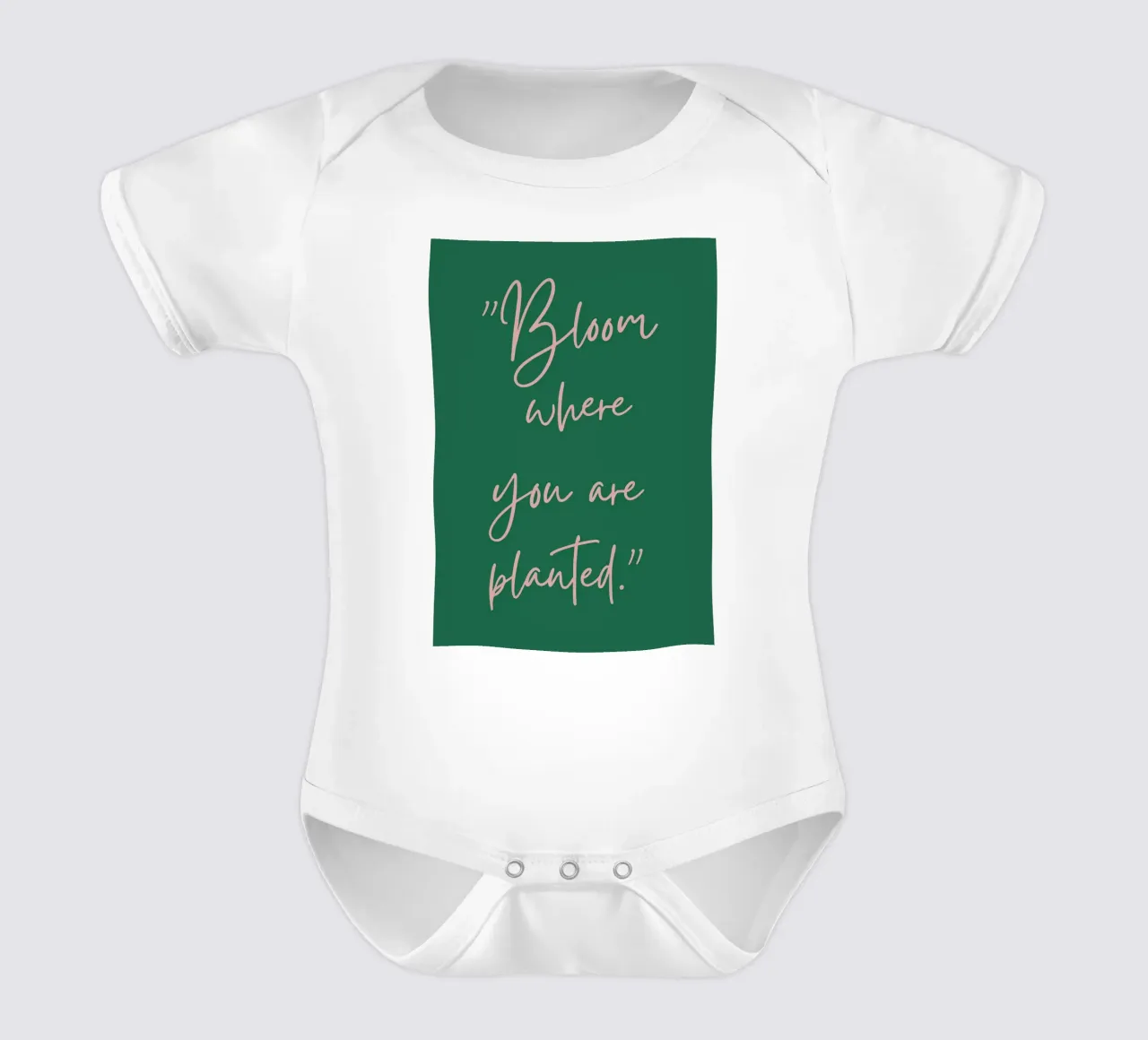 Bloom Where You Are Planted Inspirational Zitat Kurzarm Babybody von The Art Club