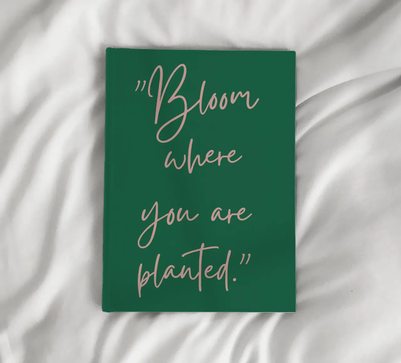 Bloom Where You Are Planted Inspirational Quote notebook by The Art Club