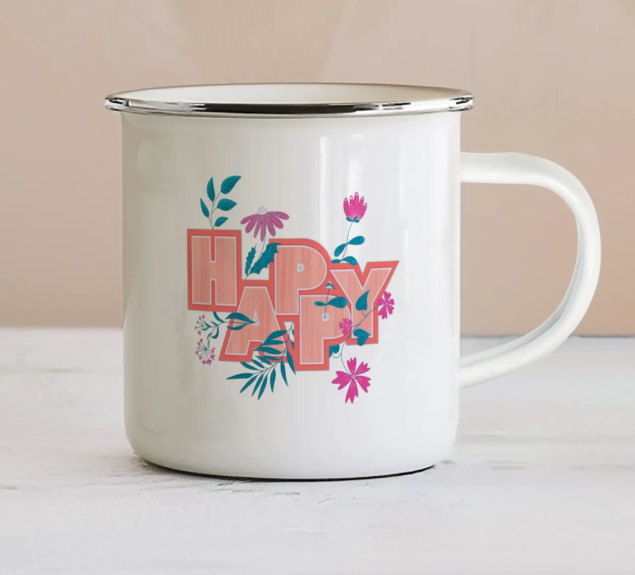 Happy tazza in smalto da nicigabrieldesigns