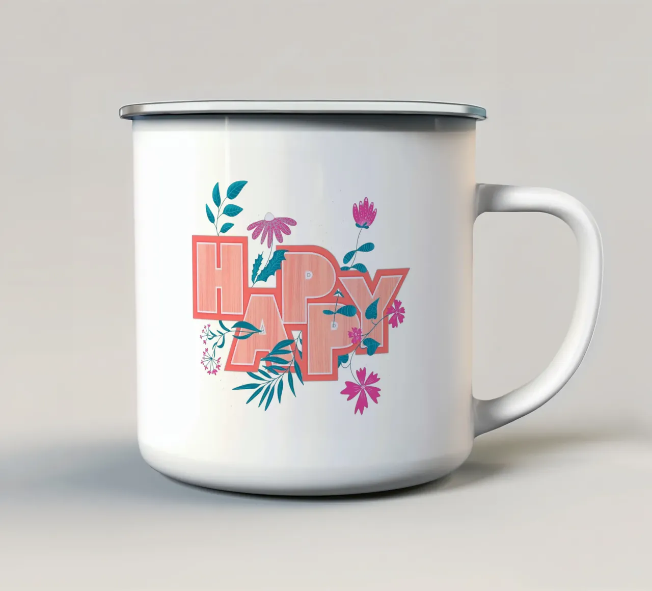 Happy tazza in smalto da nicigabrieldesigns