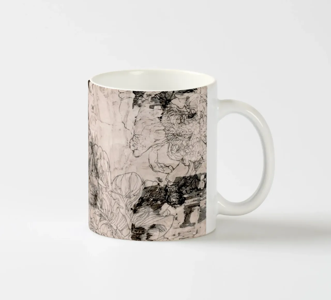 peonia tazza in ceramica da k i m