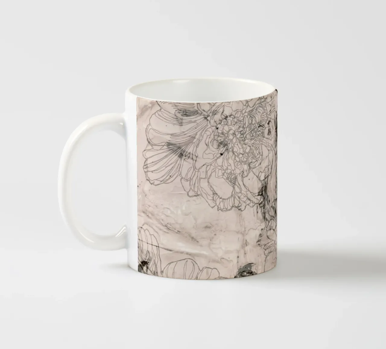 peonia tazza in ceramica da k i m
