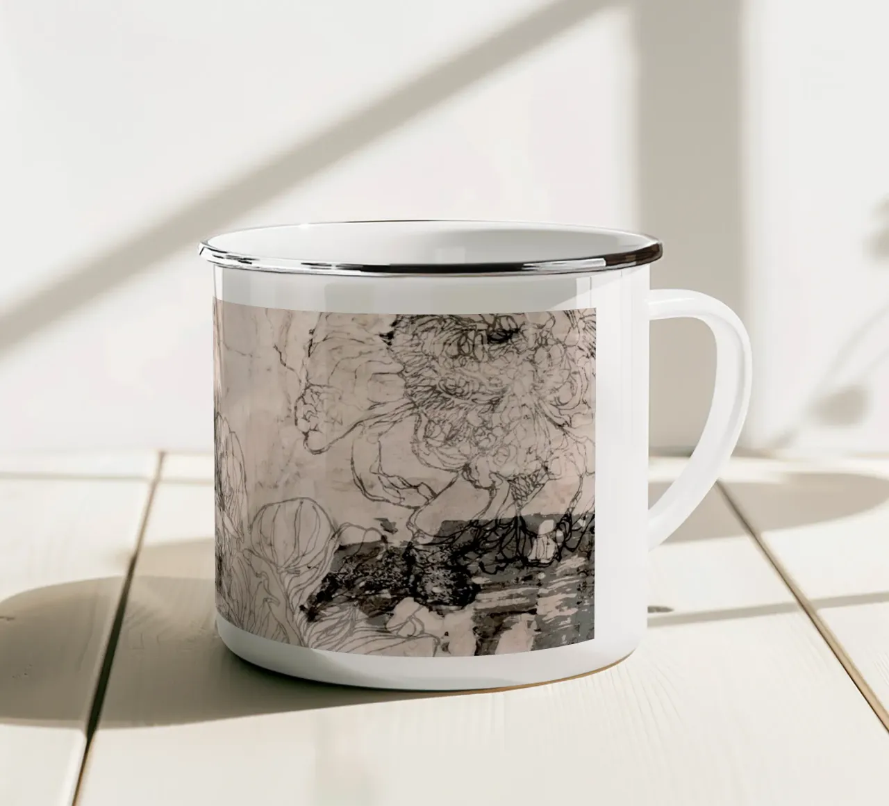 peonia tazza in smalto da k i m
