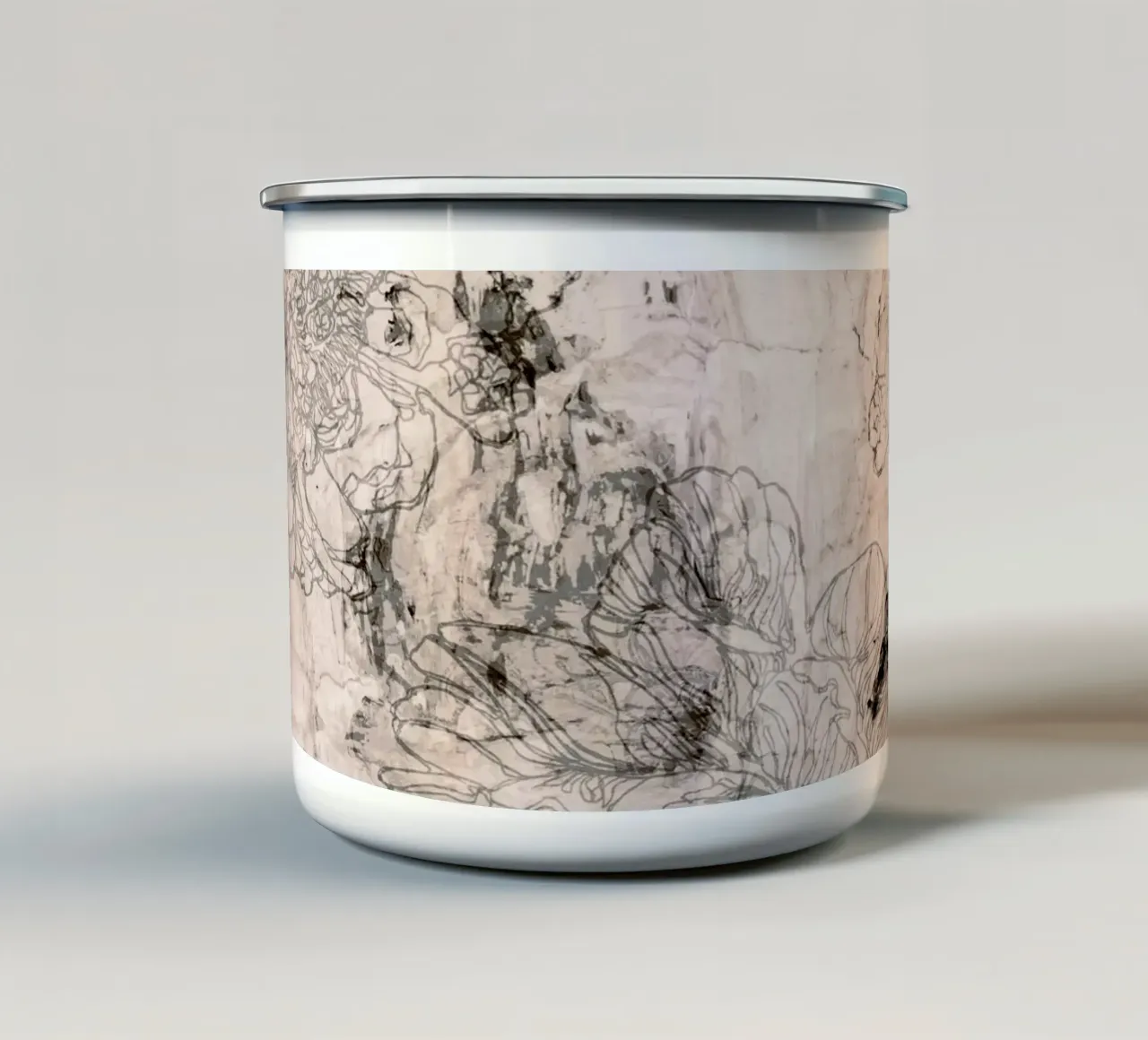 peonia tazza in smalto da k i m