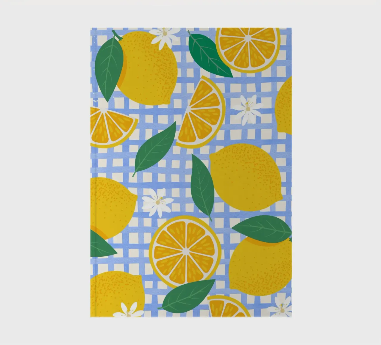 Bright Lemon & Orange Slice Pattern notebook by The Art Club