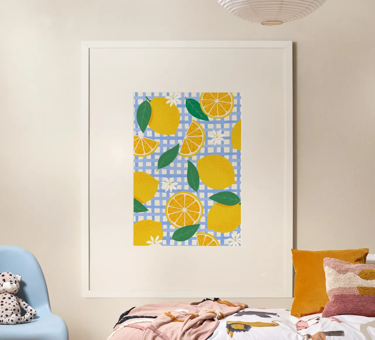 Motif lumineux de tranches de citron et d'orange hahnemühle de The Art Club