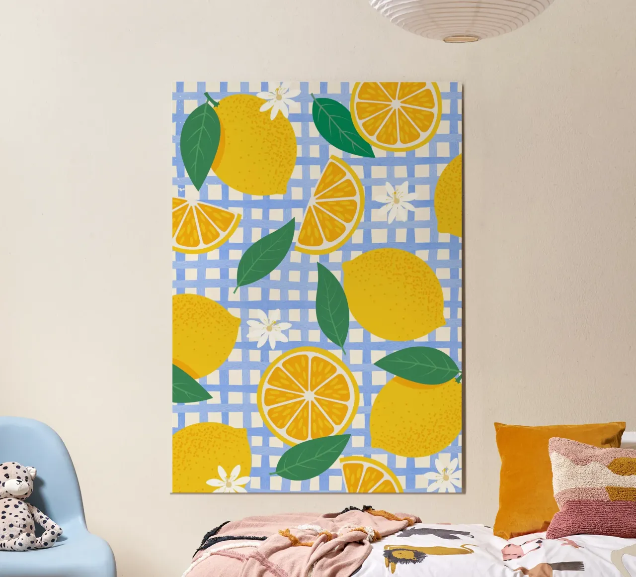 Motif lumineux de tranches de citron et d'orange hahnemühle de The Art Club