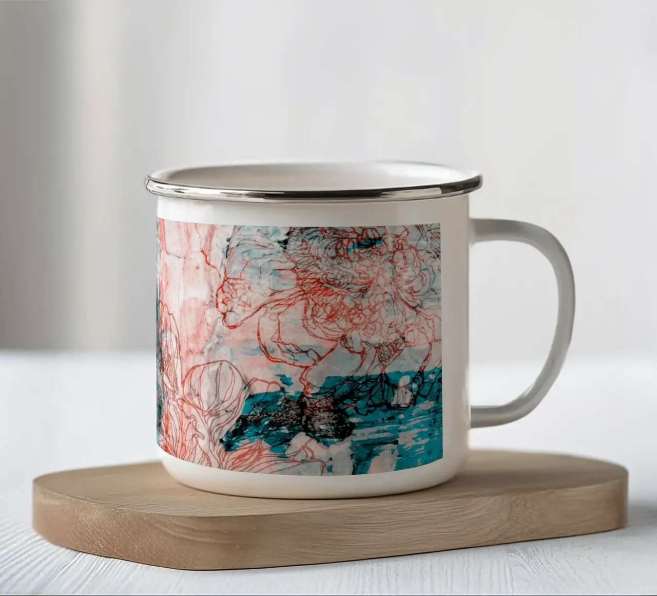 peony2 tazza in smalto da k i m