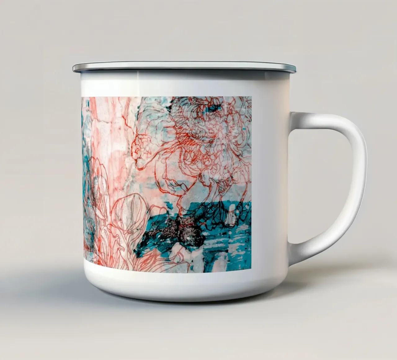 peony2 tazza in smalto da k i m