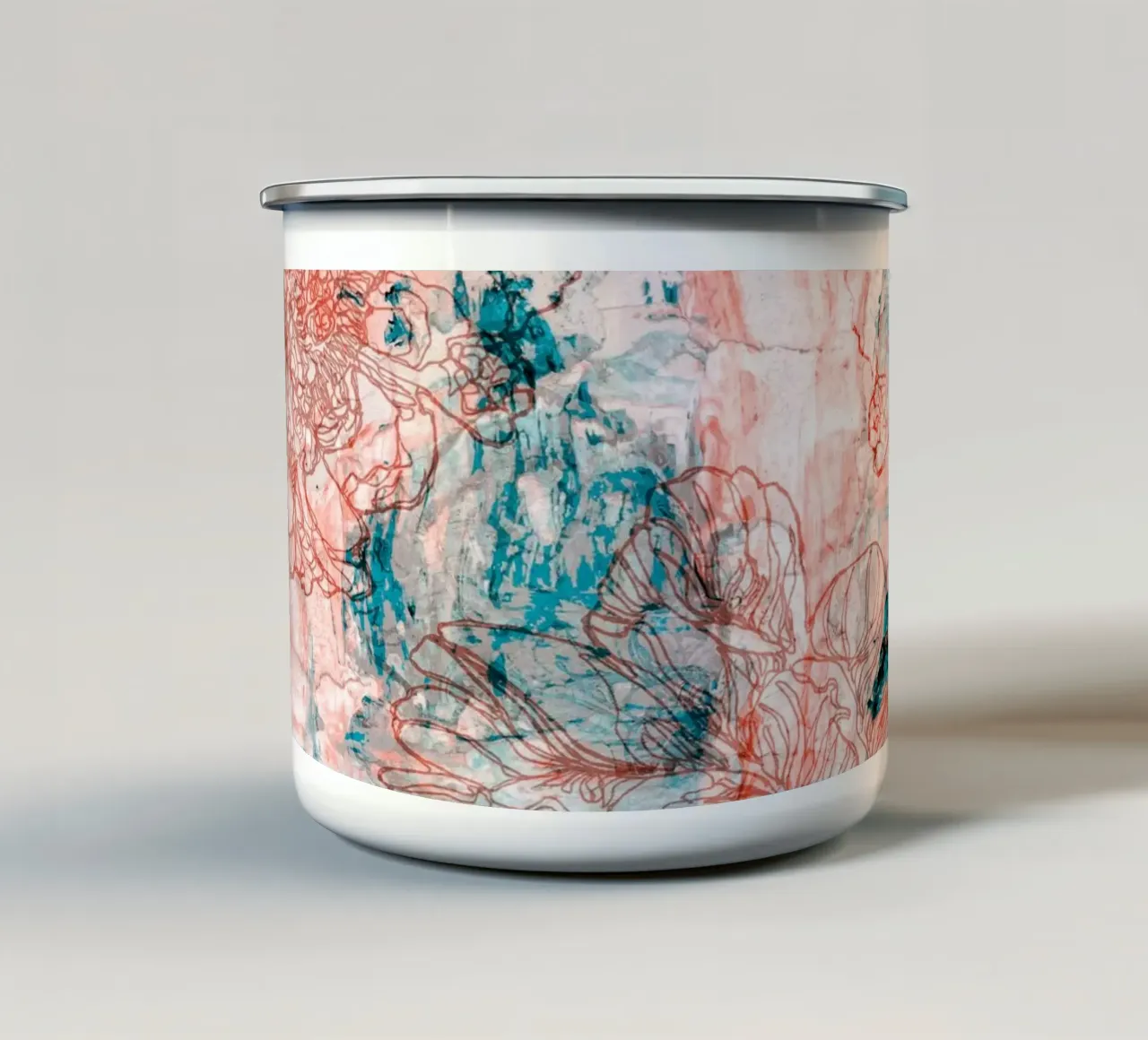 peony2 tazza in smalto da k i m