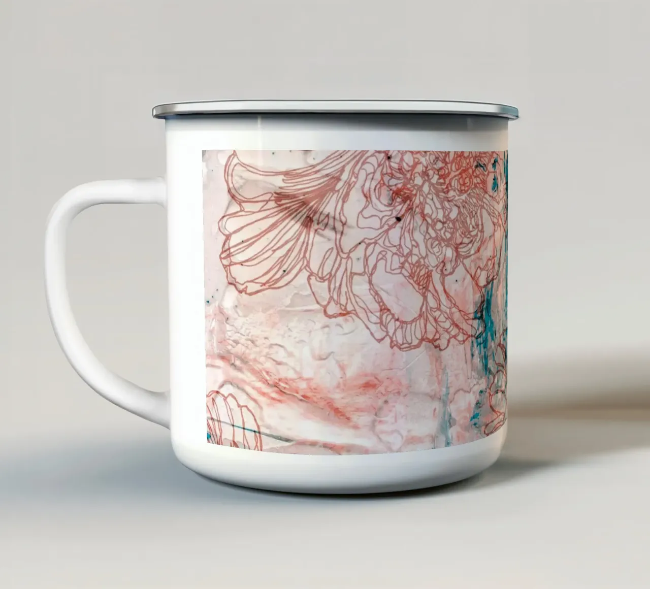 peony2 tazza in smalto da k i m