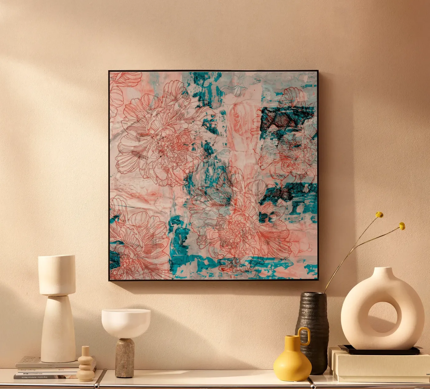 peony2 acrylic glass by k i m