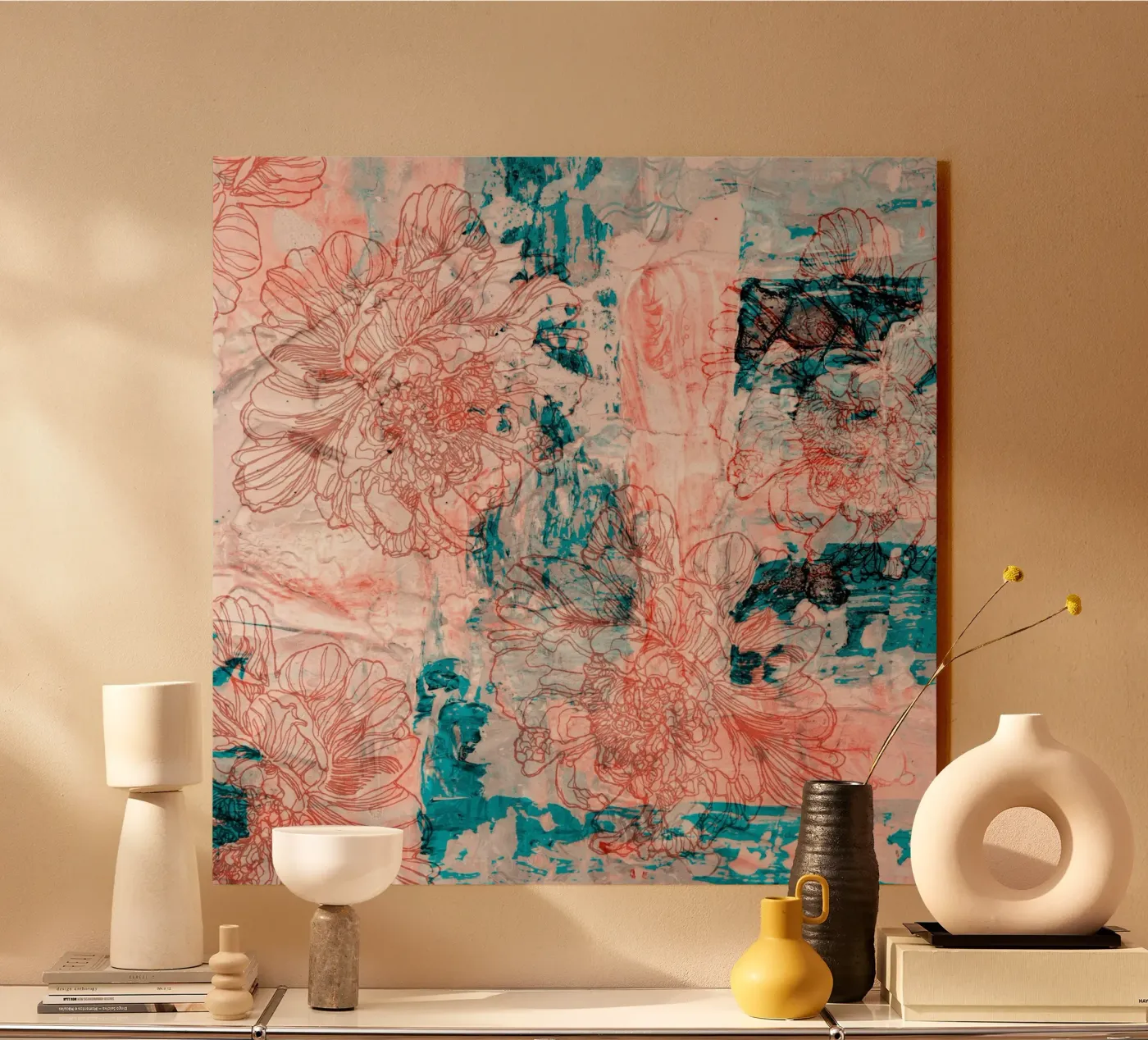 peony2 acrylic glass by k i m