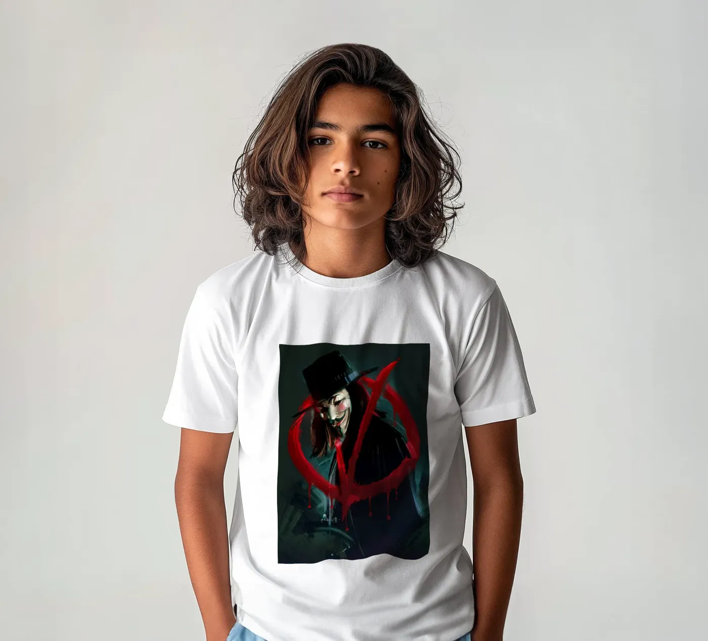 V For Vendetta t-shirt bambini da nabakumov