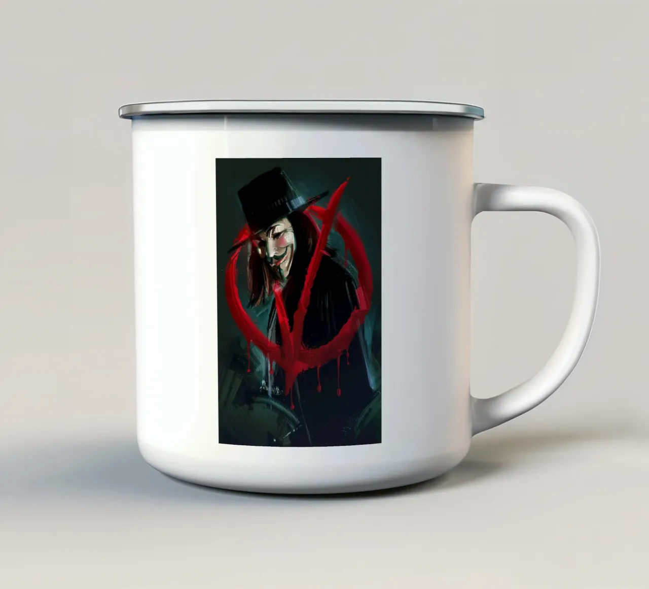 V For Vendetta tazza in smalto da nabakumov