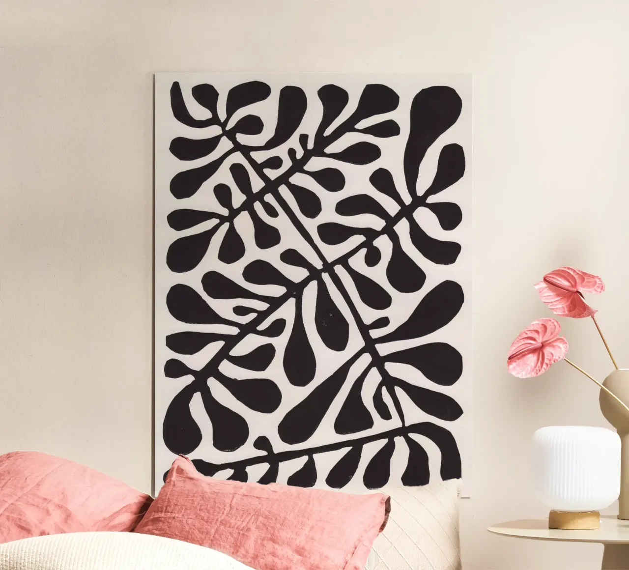 Alisa Galitsyna - Linocut Floral poster con telaio in plastica da The Artcircle