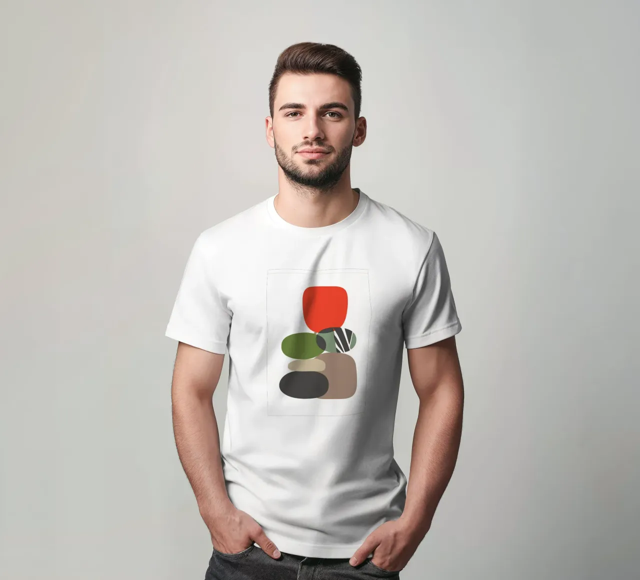 Balancing Shapes No 01 t-shirt da lazydaypaper