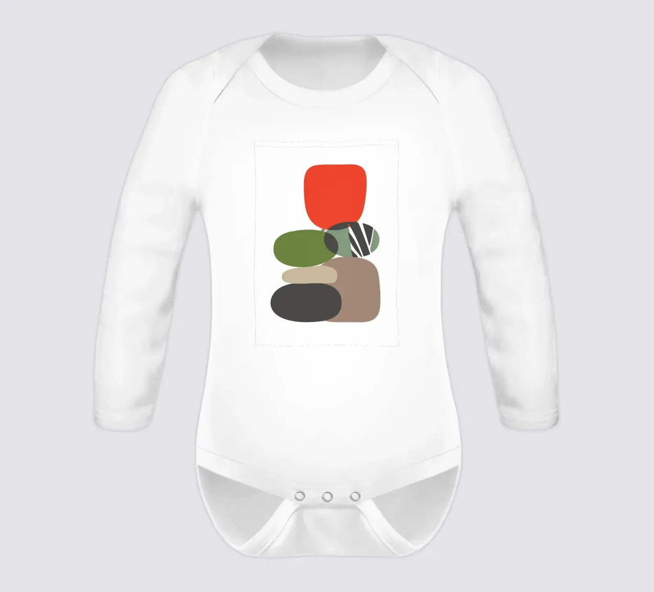 Balancing Shapes No 01 body neonato maniche lunghe da lazydaypaper