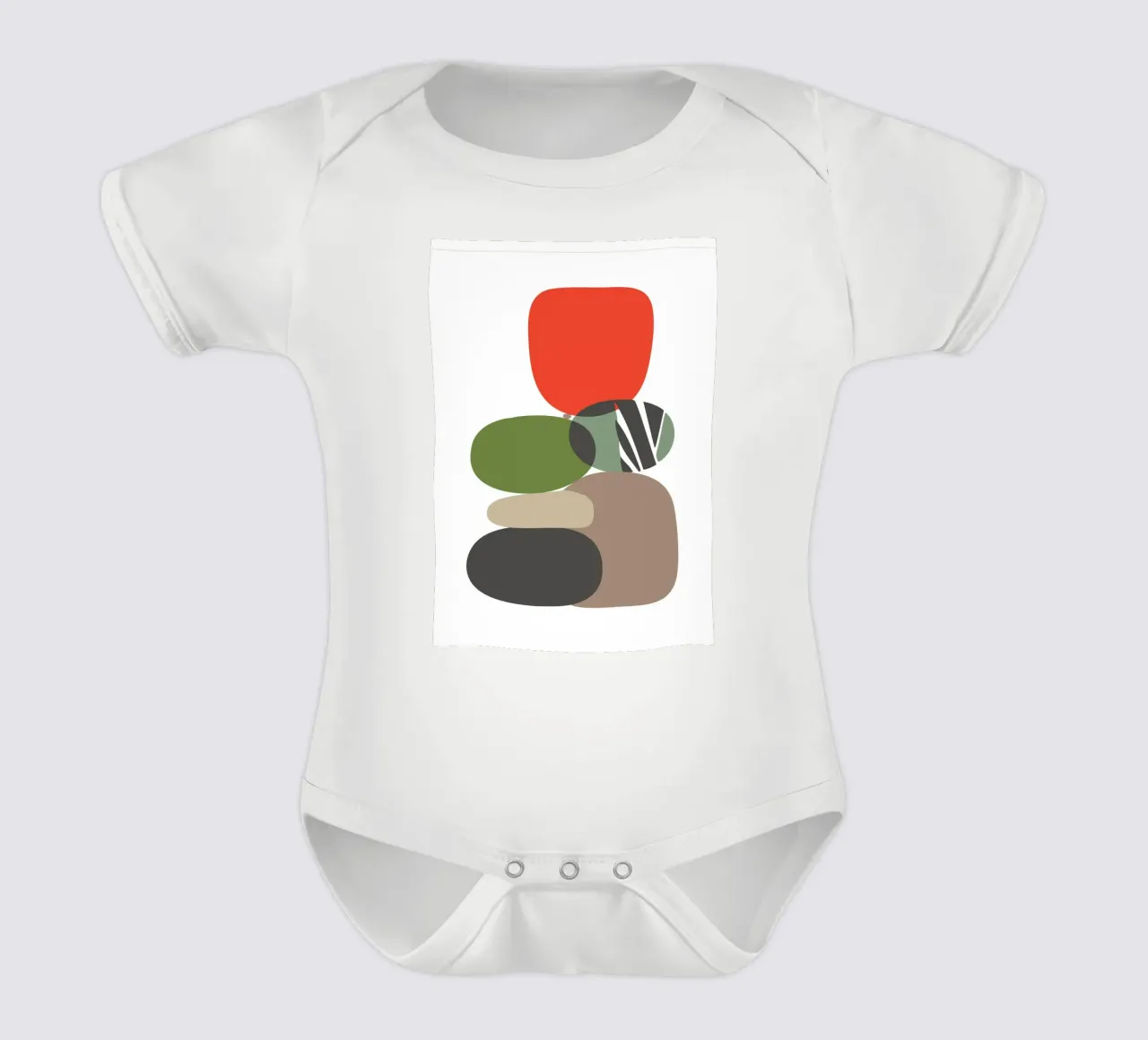 Balancing Shapes No 01 body neonato maniche corte da lazydaypaper