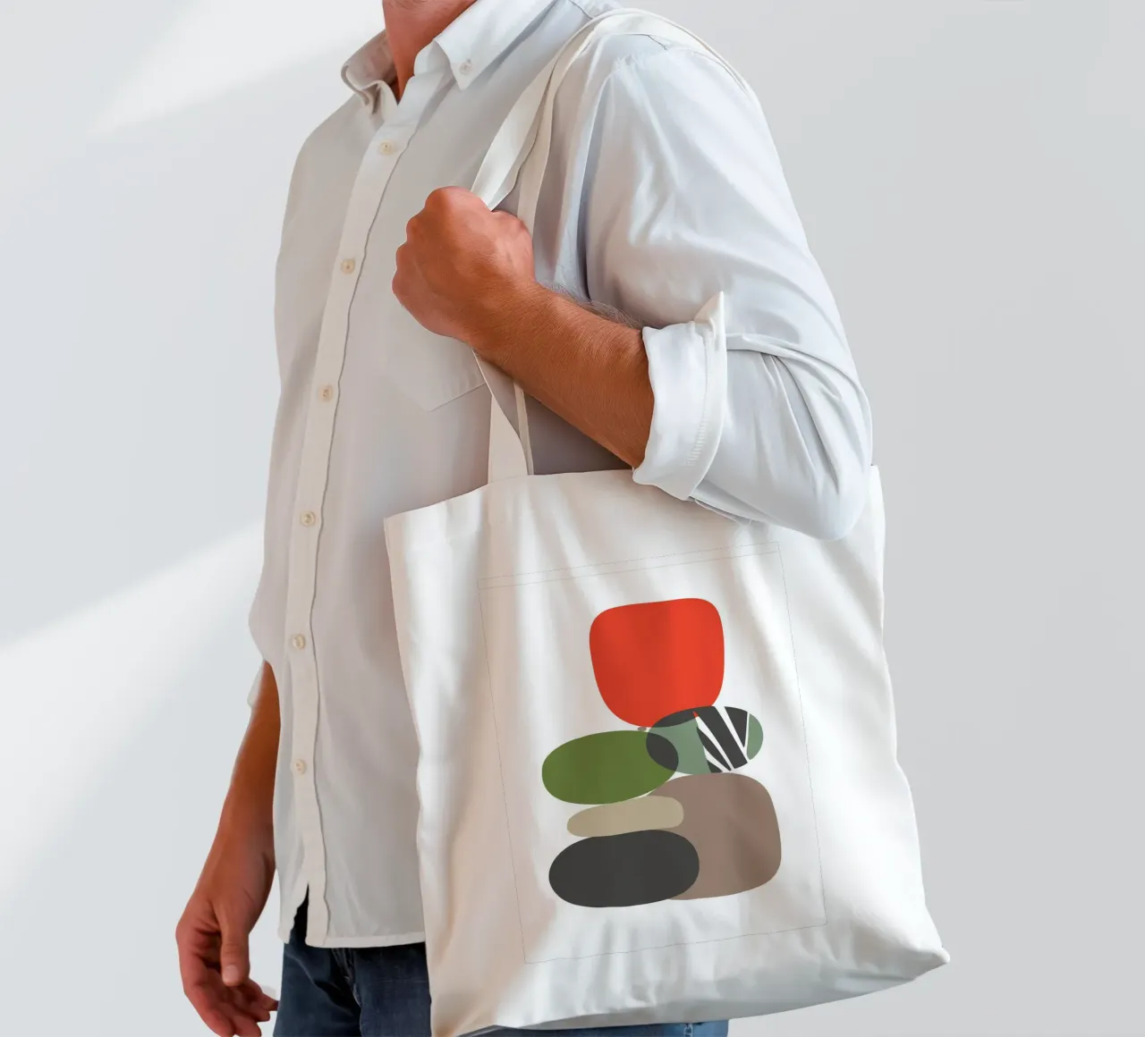 Balancing Shapes No 01 borsa in juta da lazydaypaper