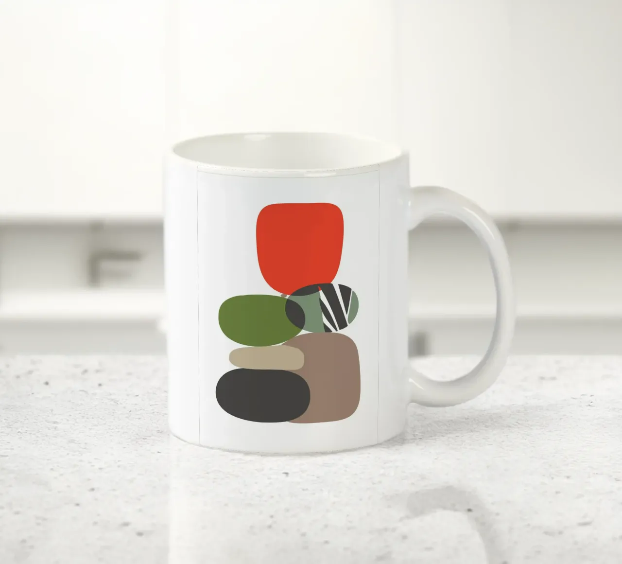 Balancing Shapes No 01 keramische mok van lazydaypaper
