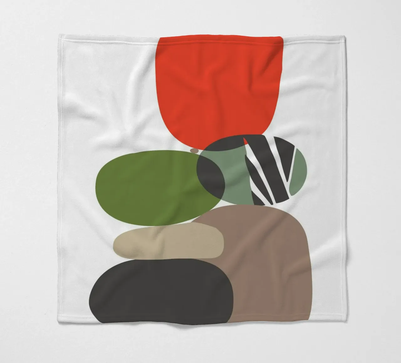 Balancing Shapes No 01 fleecedeken van lazydaypaper