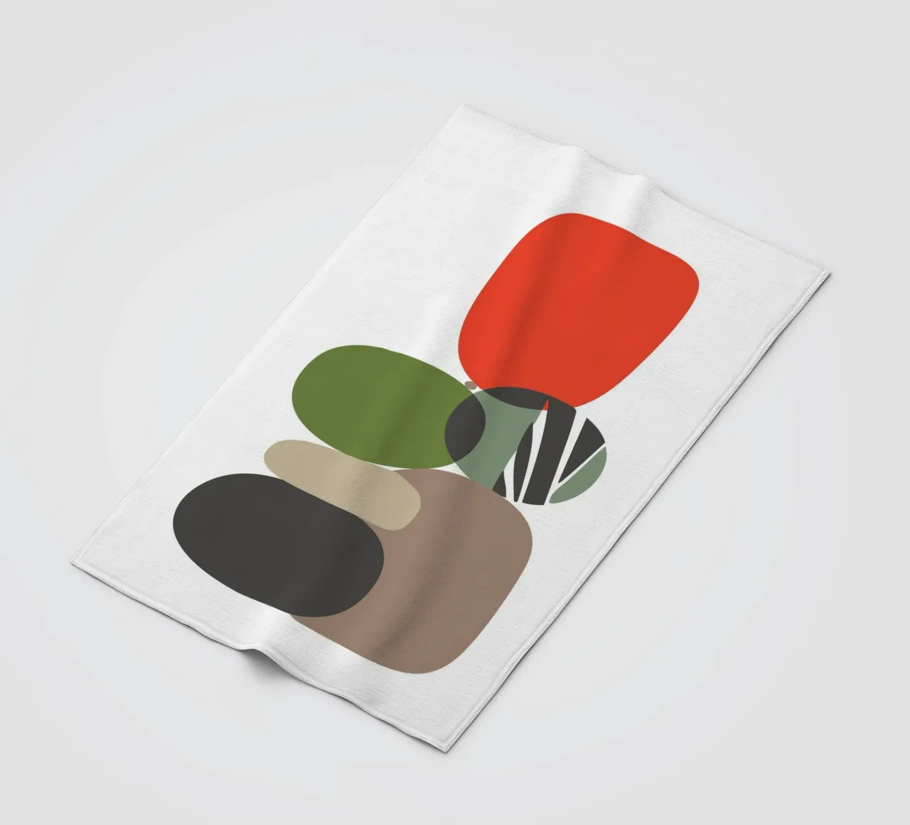 Balancing Shapes No 01 fleecedeken van lazydaypaper