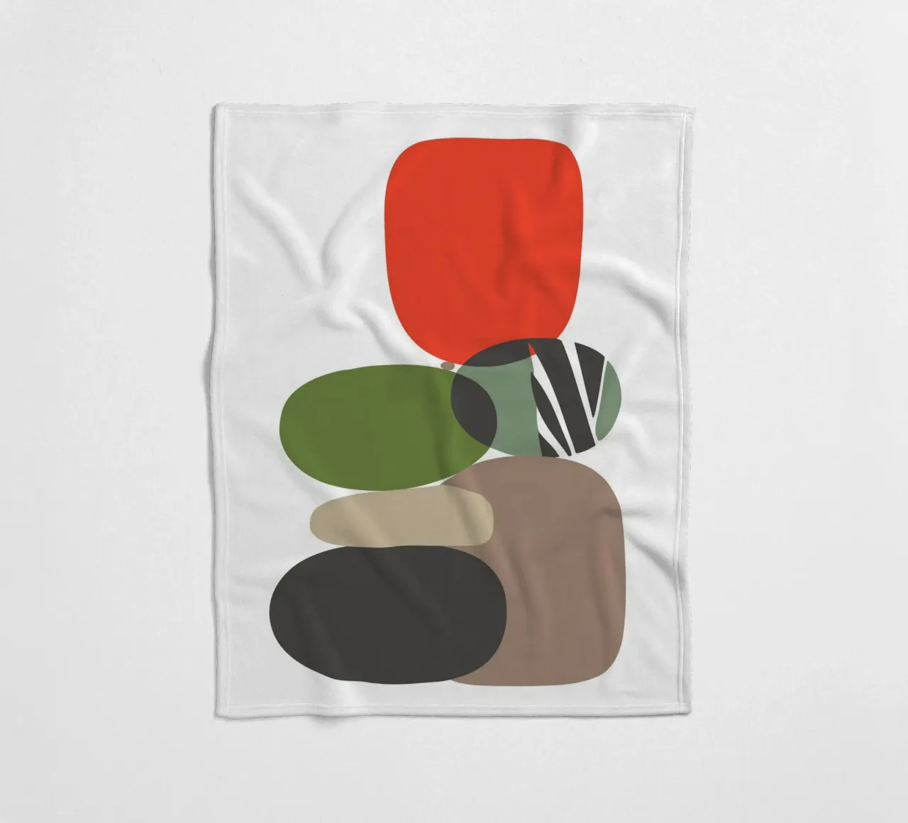 Balancing Shapes No 01 fleecedeken van lazydaypaper