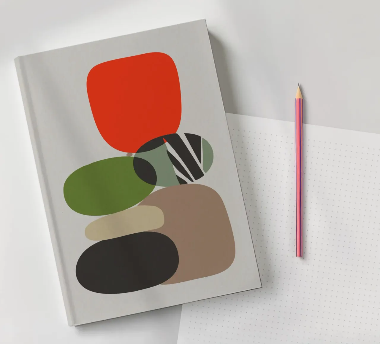 Balancing Shapes No 01 notebook by lazydaypaper
