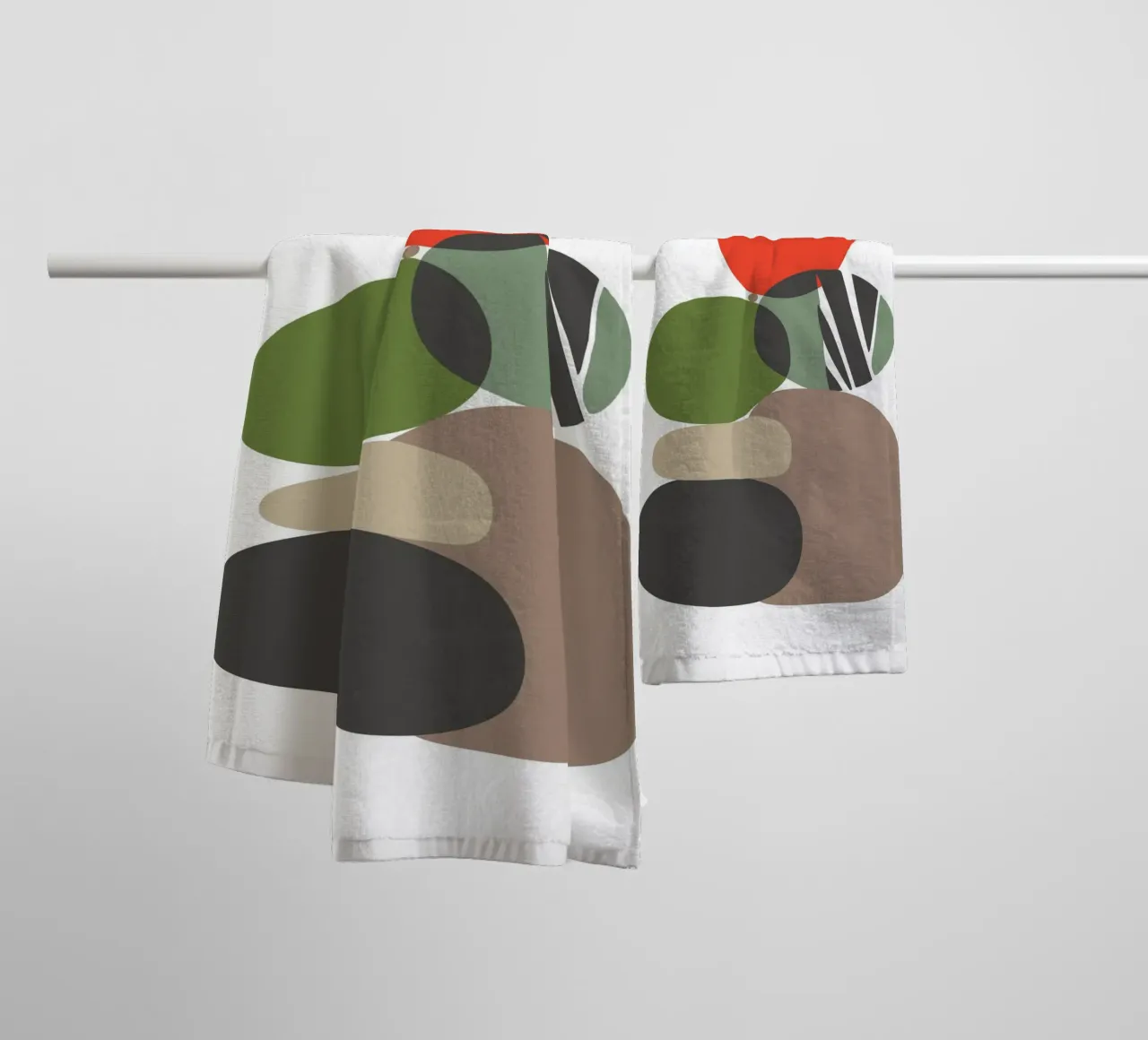 Balancing Shapes No 01 badhanddoek van lazydaypaper