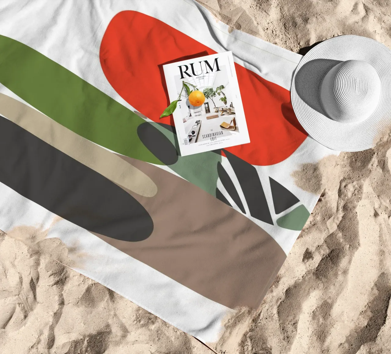 Balancing Shapes No 01 strandhanddoek van lazydaypaper