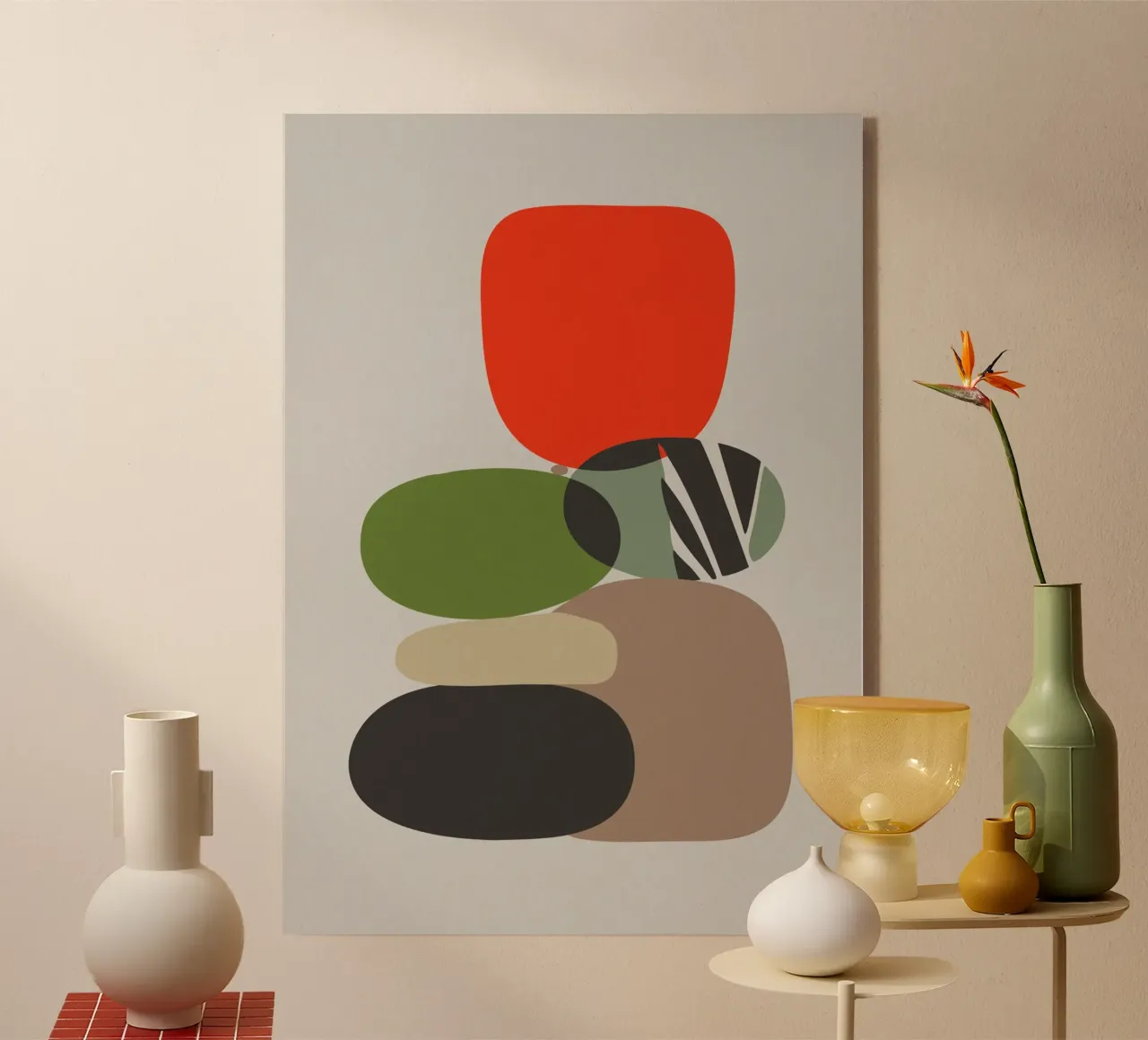 Balancing Shapes No 01 acryl van lazydaypaper